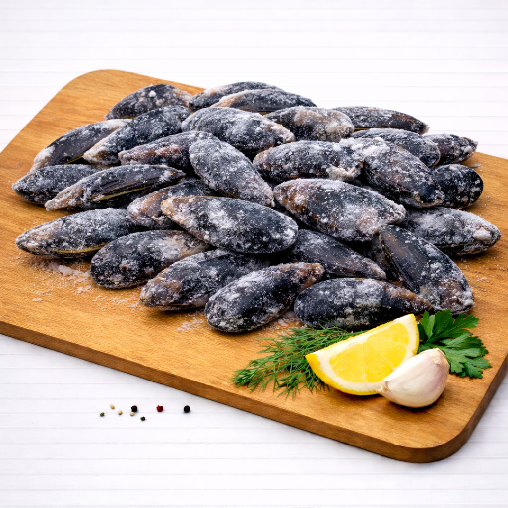 Мидии  с/м целые 40-60(Чили) 1/5кг