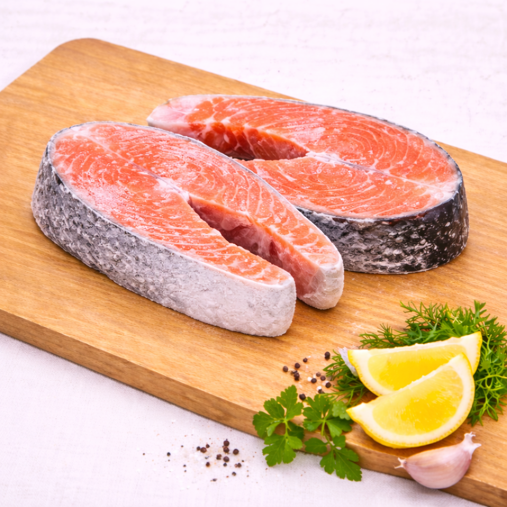 СТЕЙК  Лосося (Семги) с/м на шкуре (ВТ) 5 кг