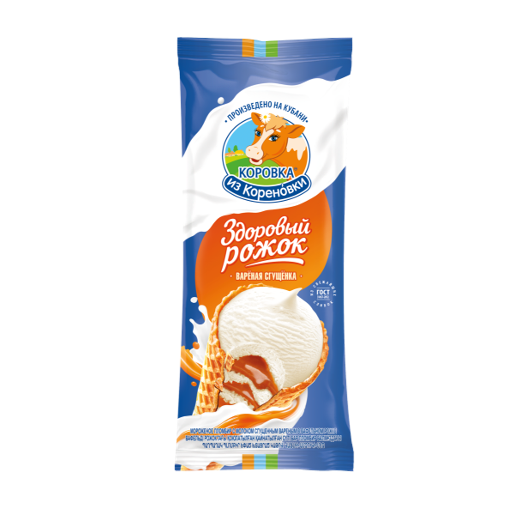 Мороженое пломбир с молоком сгущенным вареным в вафельном ро... 100 г Под