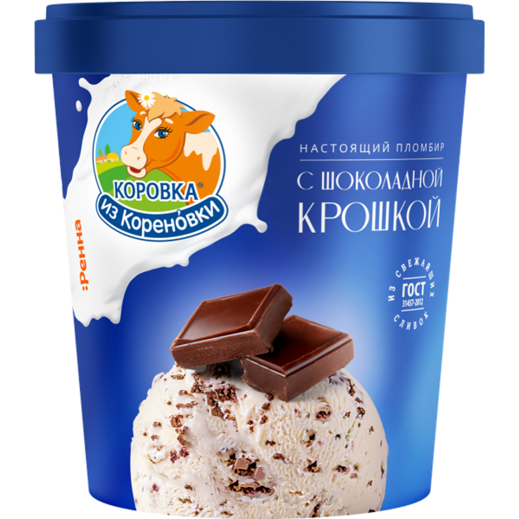 Мороженое пломбир ванильное с шоколадной крошкой 15%