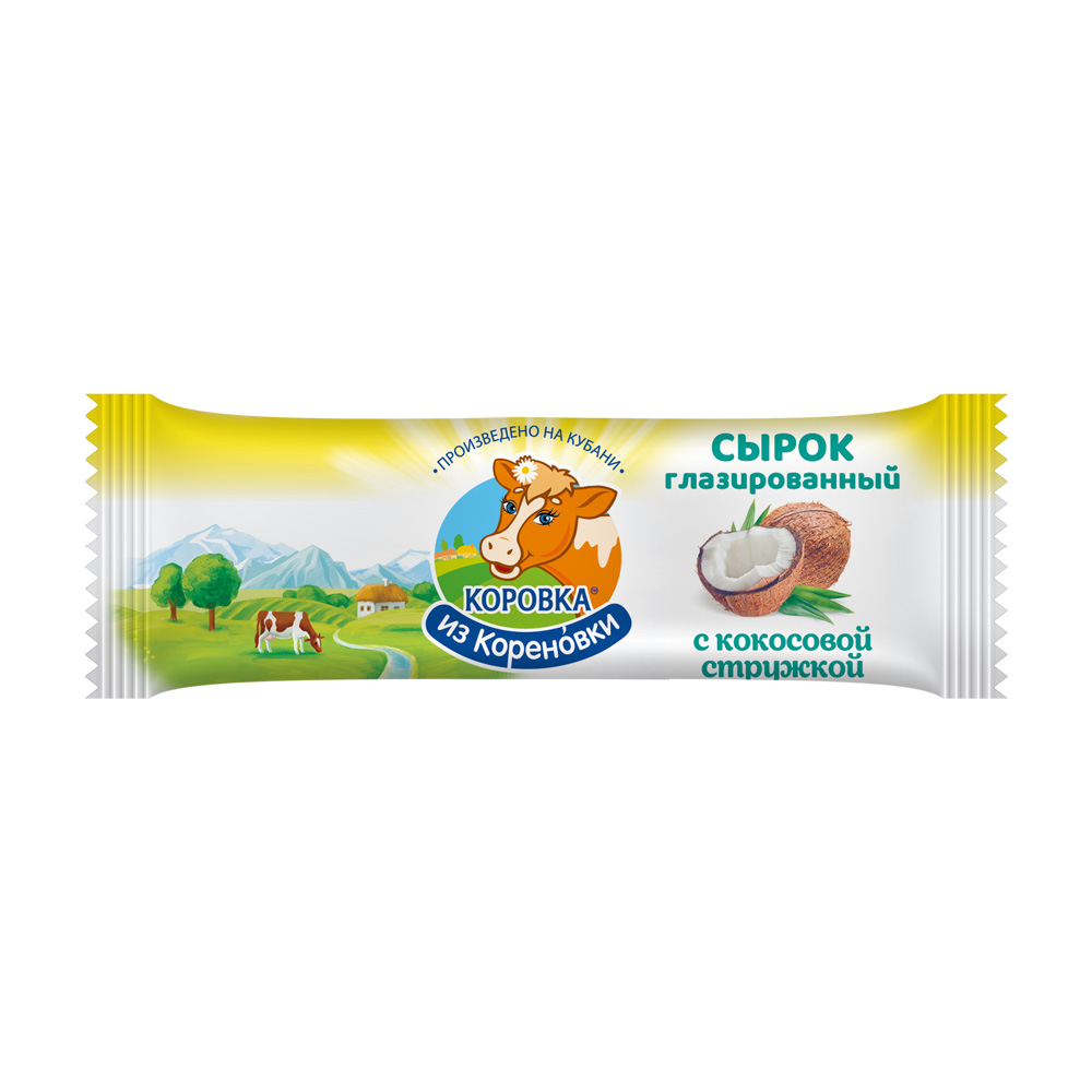 Сырок глазированный с кокосовой стружкой 18% 40 г