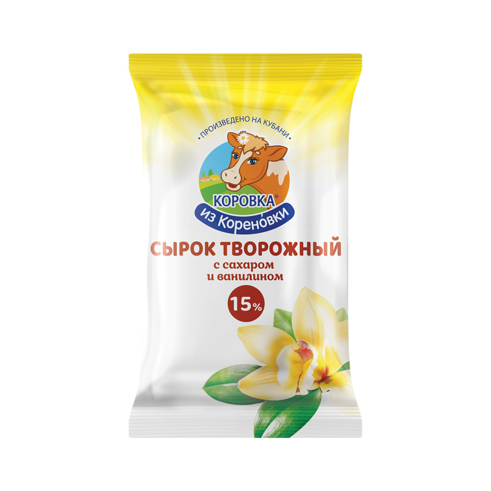 Сырок творожный с сахаром и ванилином 15% 100 г