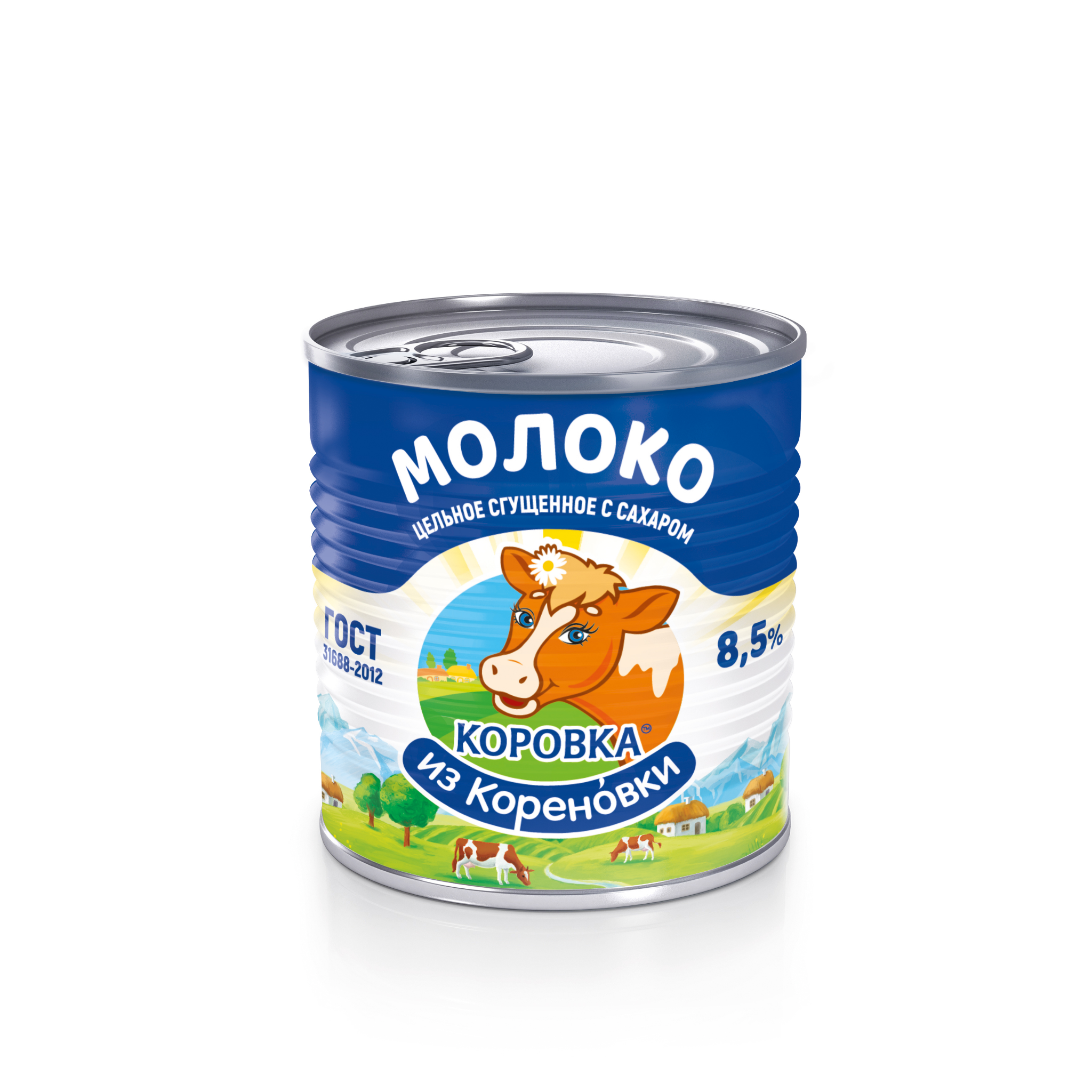 Молоко цельное сгущенное с сахаром 8,5% с ключом 360 г