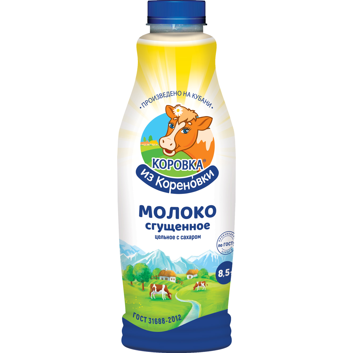 Цельное сгущенное молоко с сахаром 8,5% 880 г